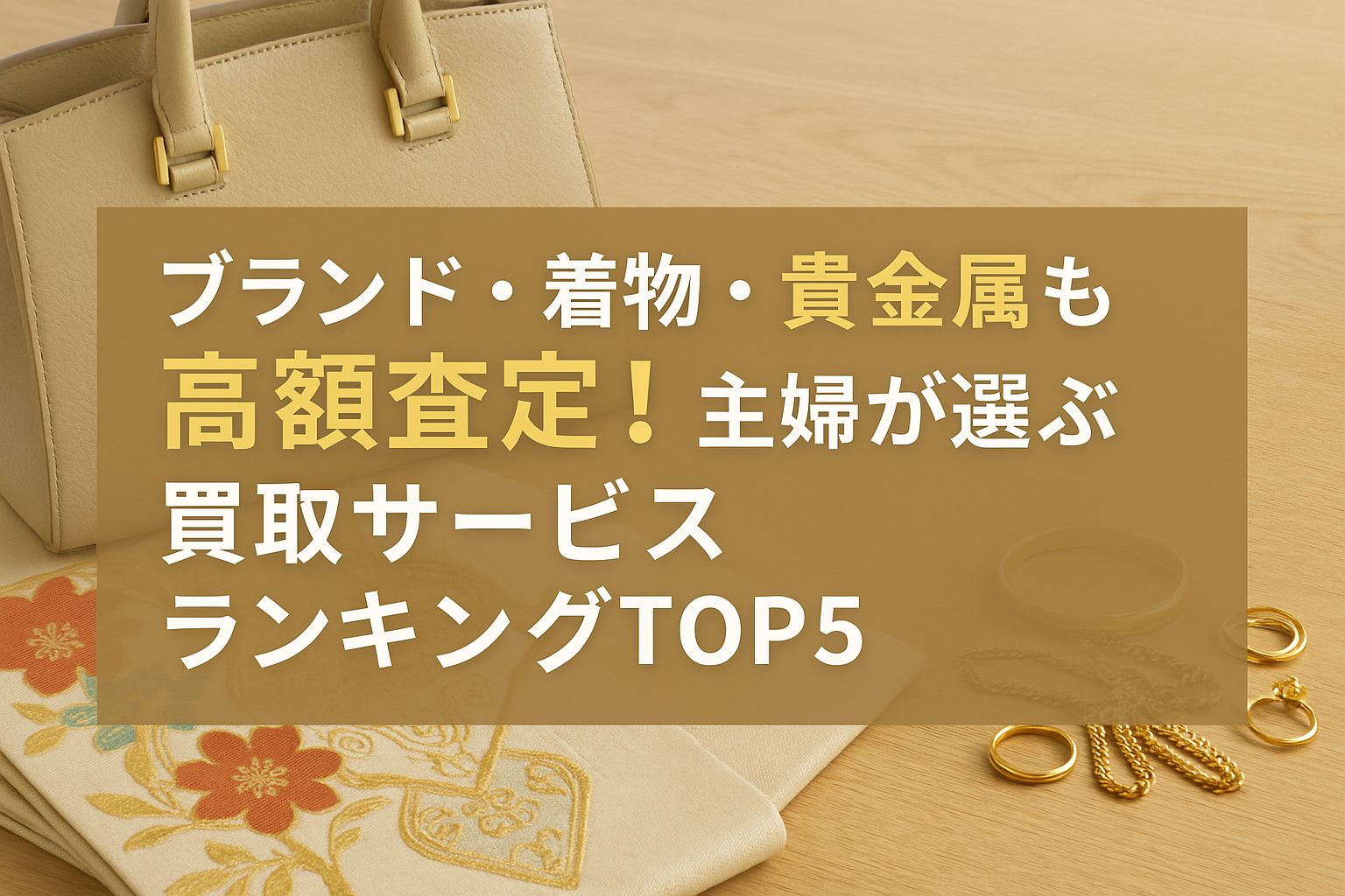 【ブランド・着物・貴金属も高額査定！主婦が選ぶ買取サービスランキングTOP5】
