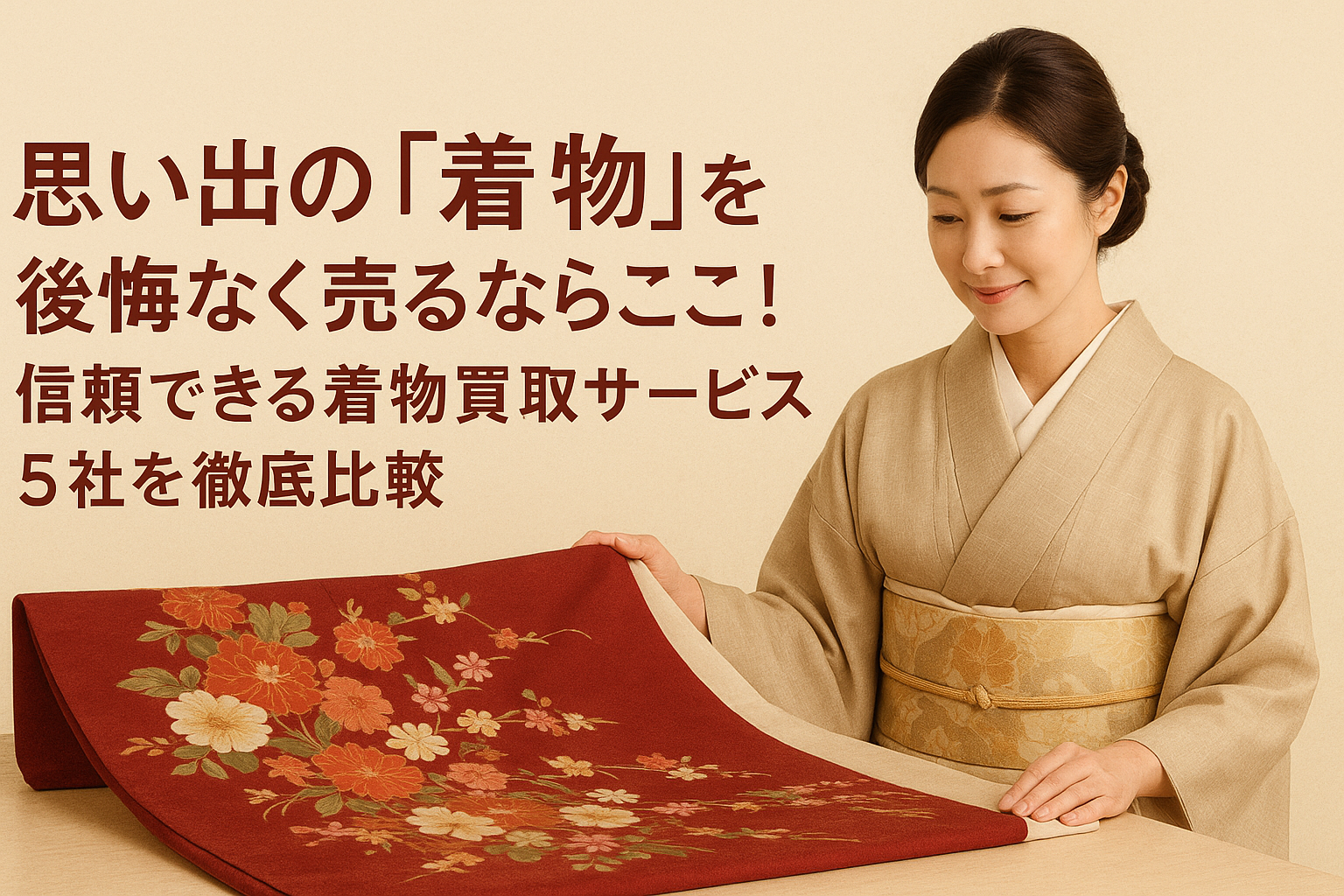 思い出の「着物」を後悔なく売るならここ！信頼できる着物買取サービス5社を徹底比較