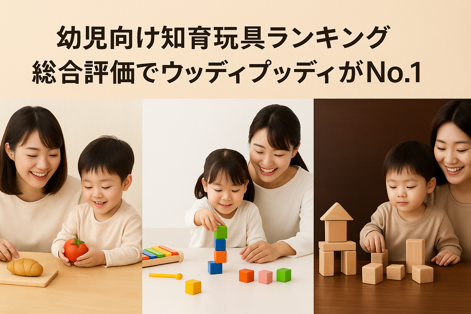 【幼児向け知育玩具ランキング｜総合評価でウッディプッディがNo.1】