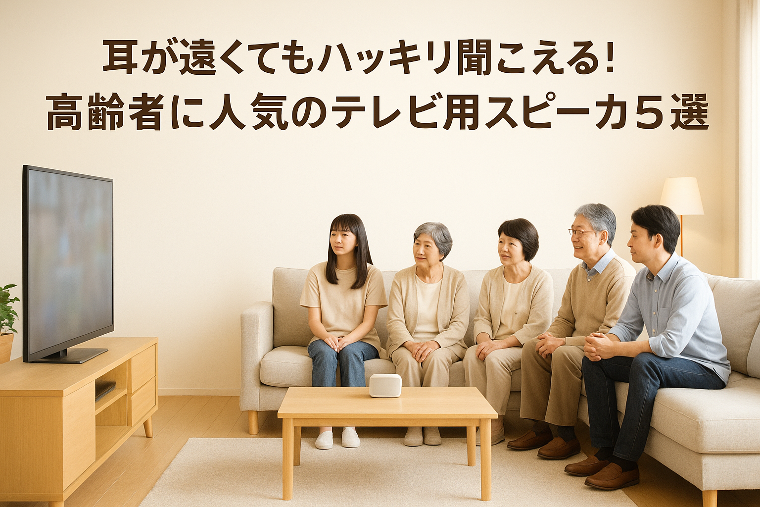 耳が遠くてもハッキリ聞こえて家族みんなでTVを楽しみたい！